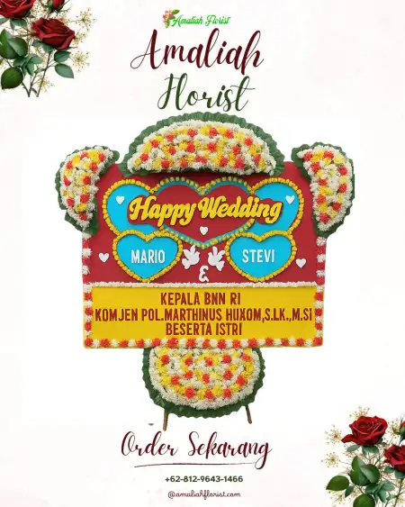 Papan Bunga Pernikahan Legetan
